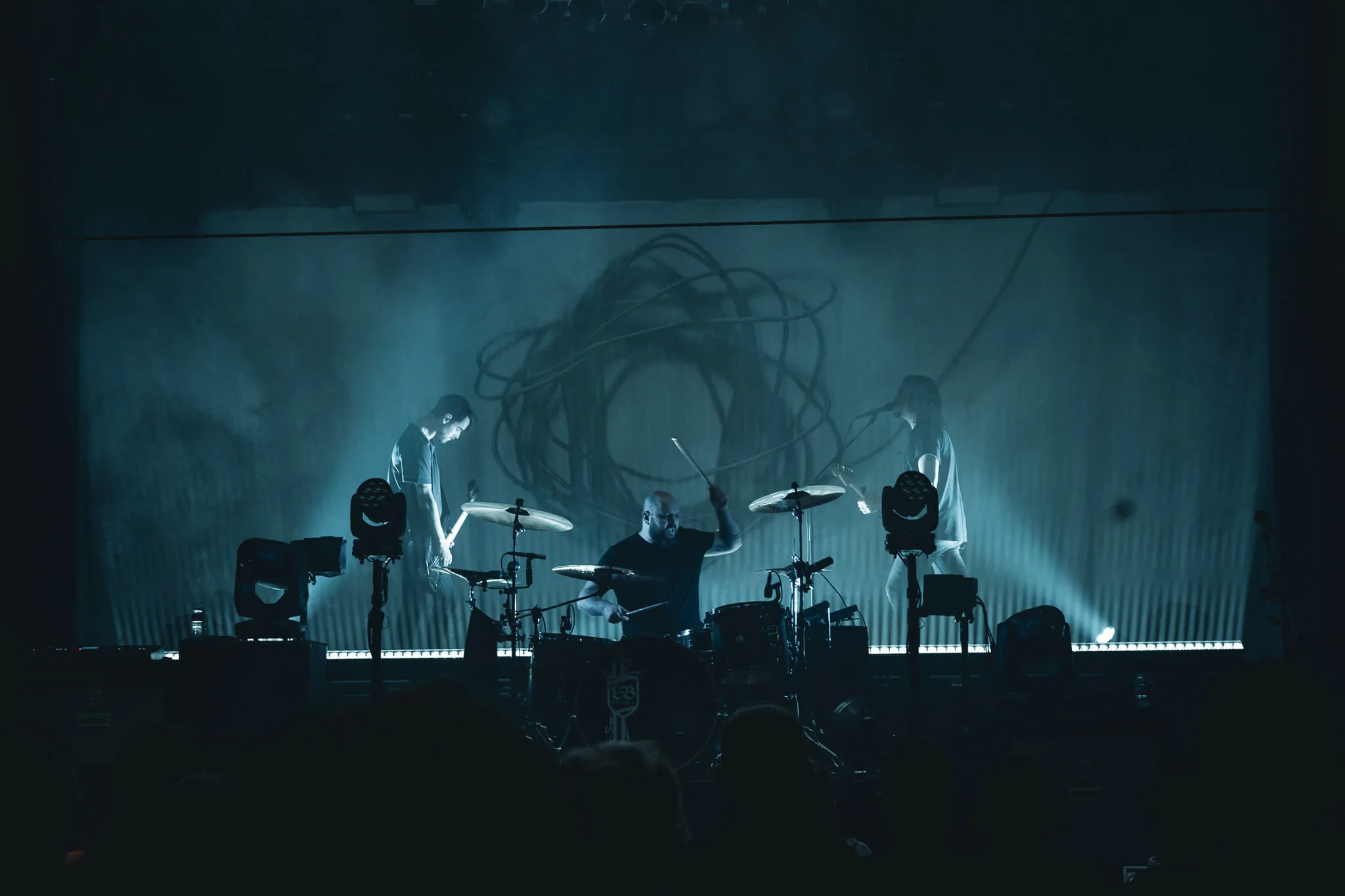 Großformatiger Bühnen-Backdrop im Sublimationsdruck